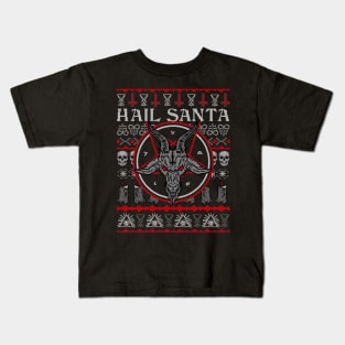 Satanic Christmas - Hail Santa Ugly Sweater Kids T-Shirt